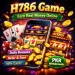 H786 Game mobile app interface showing slot games, Teen Patti cards, and real money earning features in Pakistan