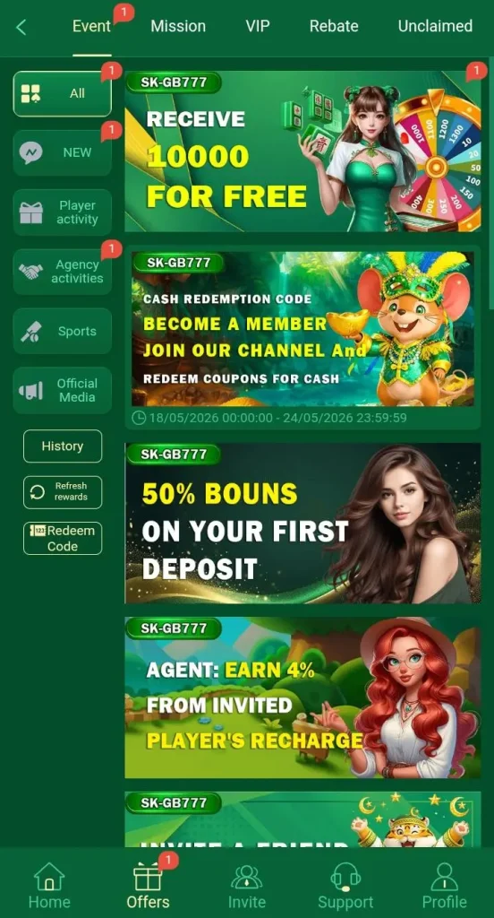 SKGB777 OFFERS